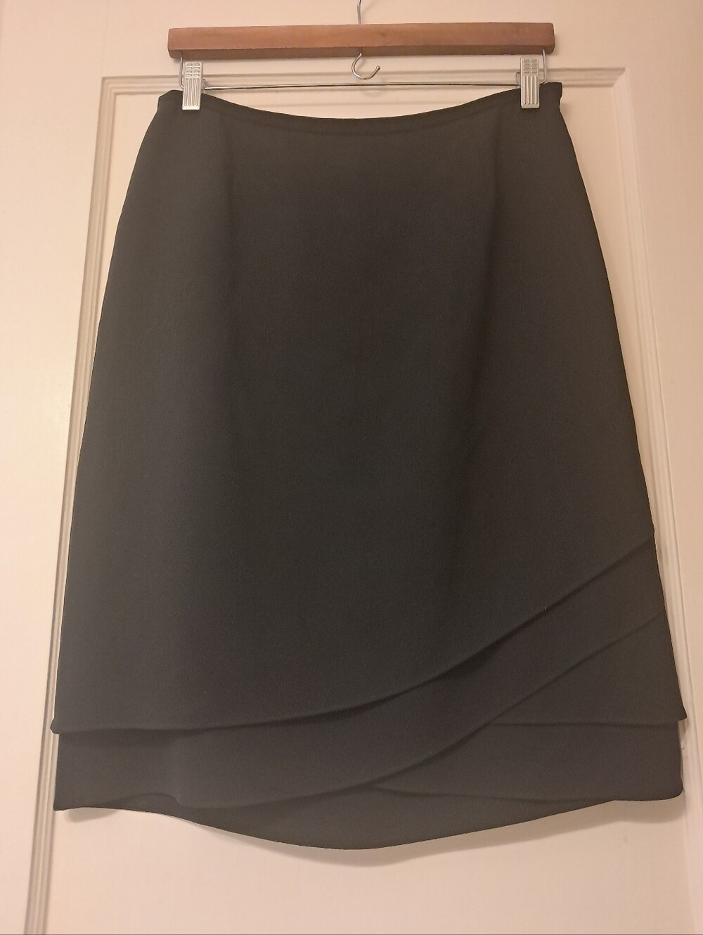 VTG 90s Ann Taylor Deadstock Black Asymmetrical Petal Tulip Skirt NWT 10